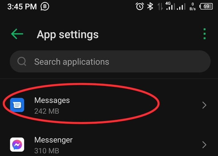 android messaging app not working 