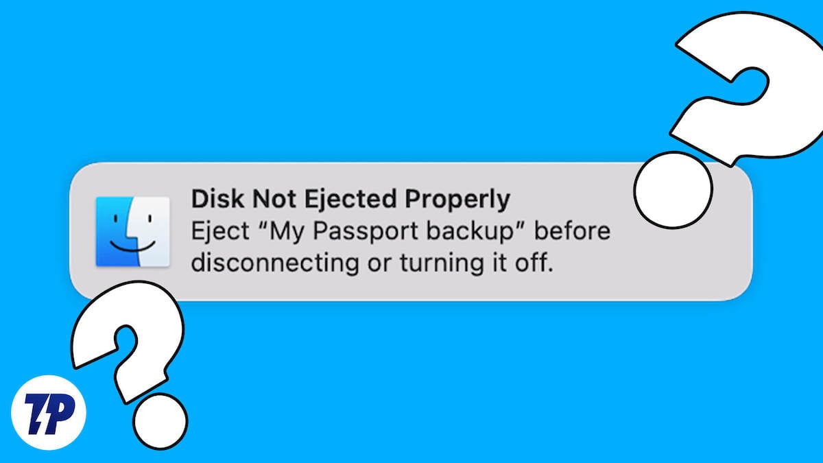 Disk not ejected properly on mac