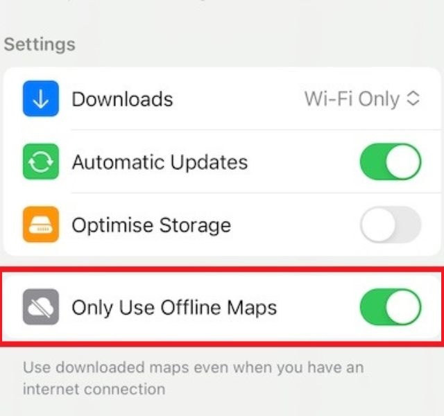 only use offline maps