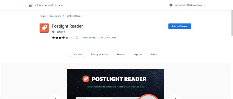postlight reader google chrome extension