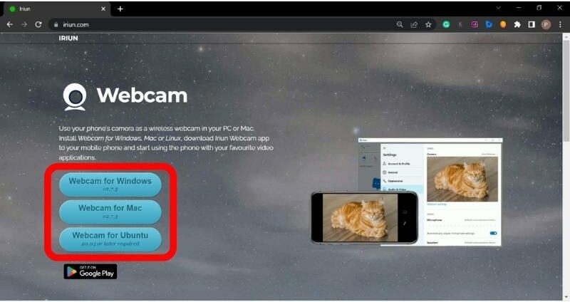 step 1 download iriun webcam software