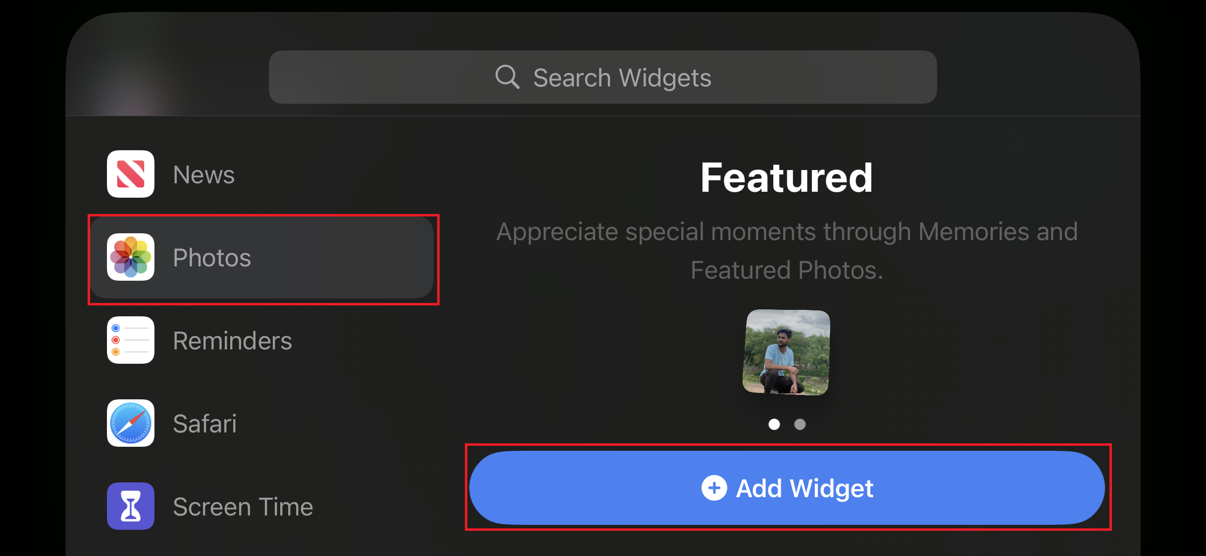 add widget